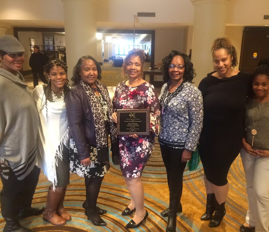 The foundation receiving recognition at an awards night
