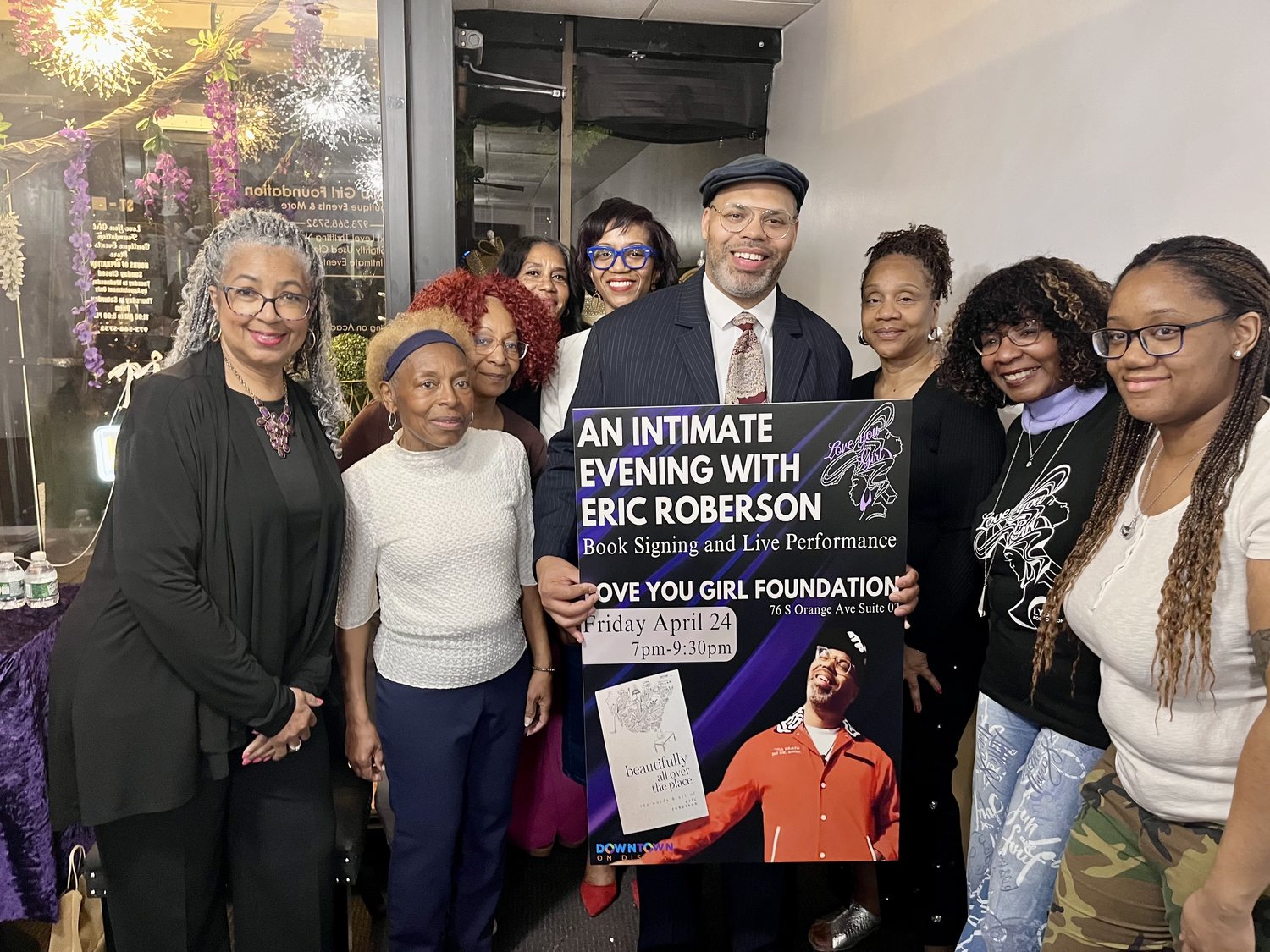 An evening with Eric Roberson at the boutique, book signing and live performance